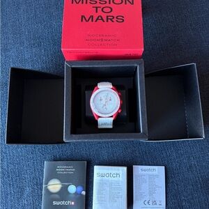 Omega x Swatch Moonswatch Mission to Mars - Red & White